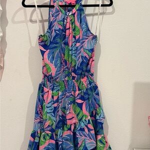 LILLY PULITZER PAMELYN LILEEZE DRESS IN BLUE GROTTO